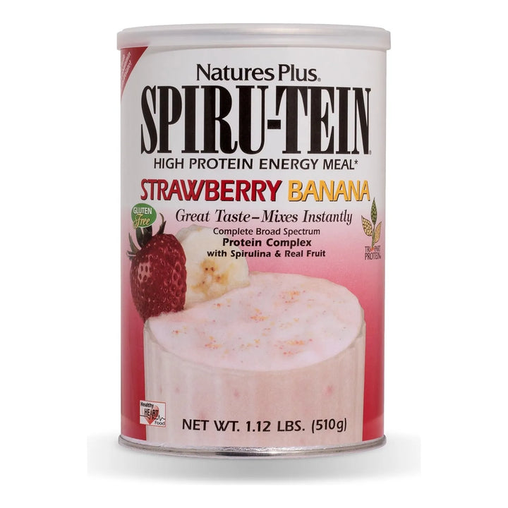 Batido De Fresa Y Plátano Con Proteína De Espirulina En Polv - Imagen 1