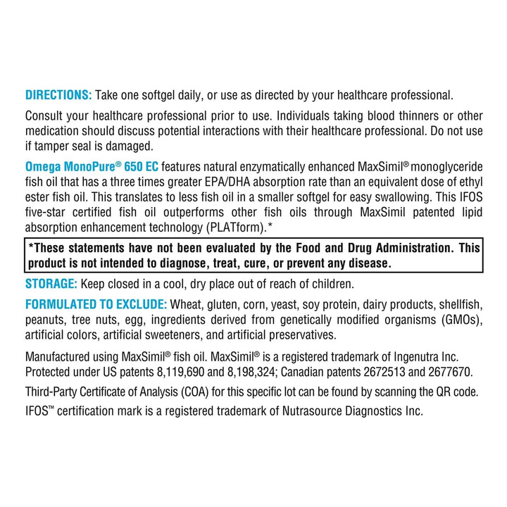 Aceite De Pescado Omega-3 En Cápsulas Pequeñas Con Epa Dha D - Imagen 6