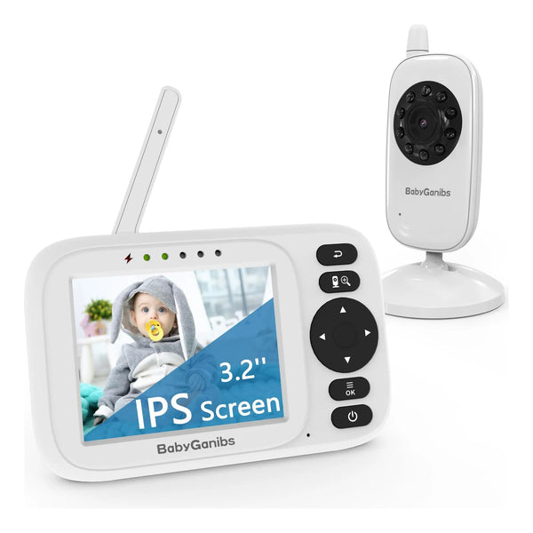 Monitor De Bebé Portátil Con Cámara Audio Pantalla Ips 3.2 Pulgadas Visión Nocturna
