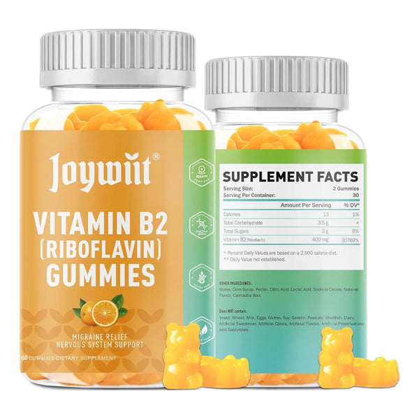 Gomitas Masticables Vitamina B2 Riboflavina 400 Mg Para Adul - Imagen 1