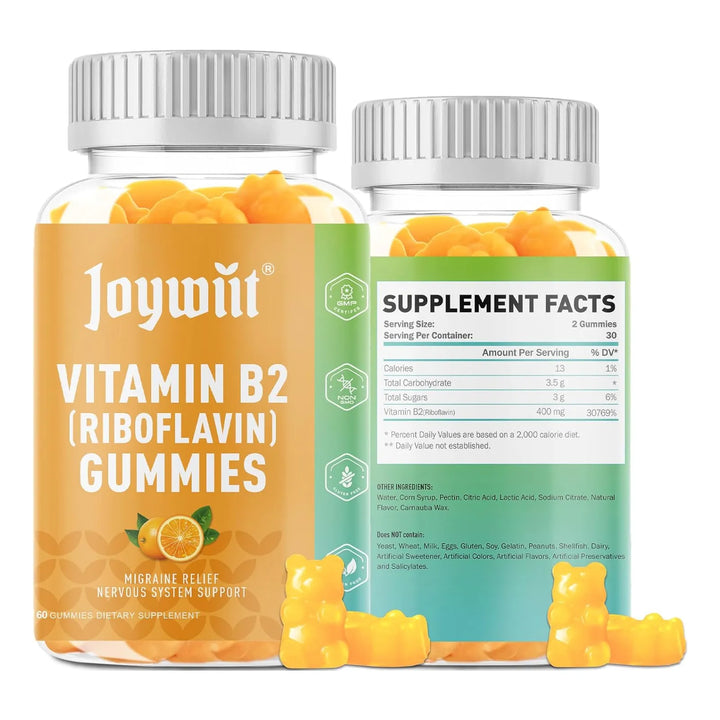 Gomitas Masticables Vitamina B2 Riboflavina 400 Mg Para Adul - Imagen 1