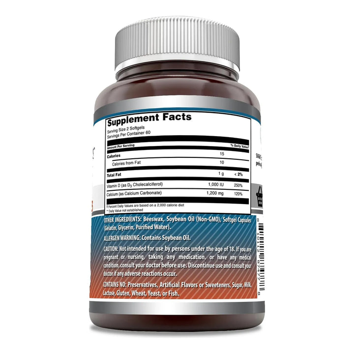 Cápsulas Blandas Calcio Vitamina D3 120 Unidades Fortalecen - Imagen 3