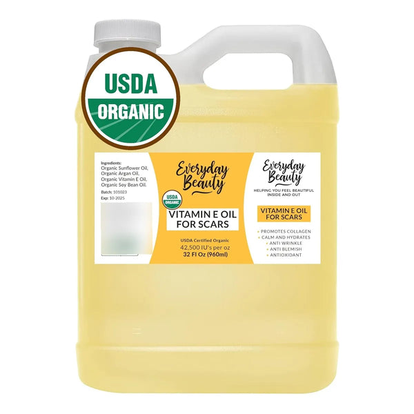 Aceite Orgánico De Vitamina E 946 Mililitros Natural Ligero - Imagen 1