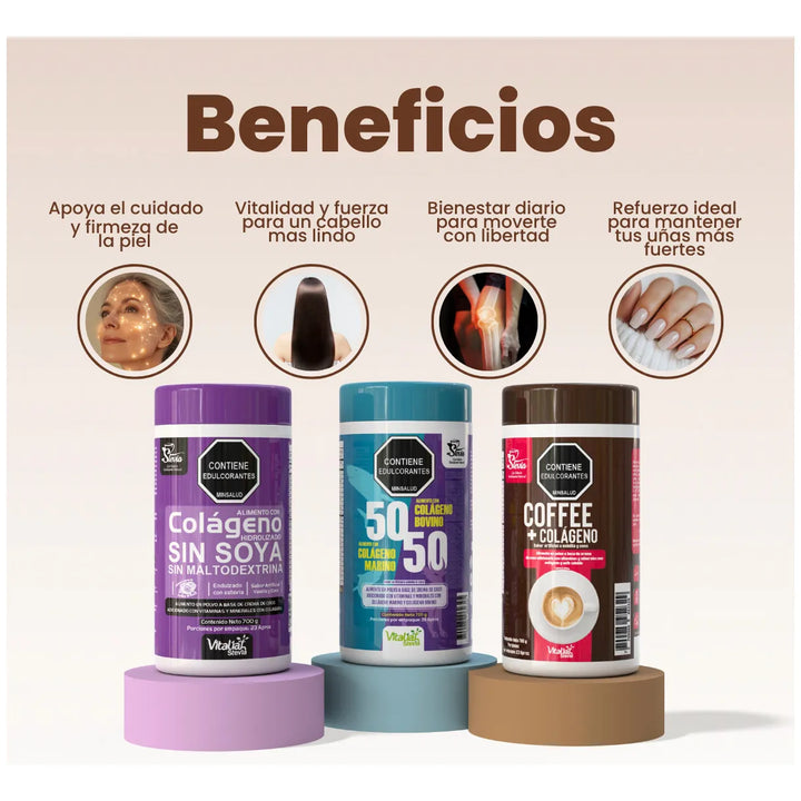 Kit Vitaliah: Colágeno Hidrolizado Vainilla + Coffee + Marino/bovino - Imagen 4