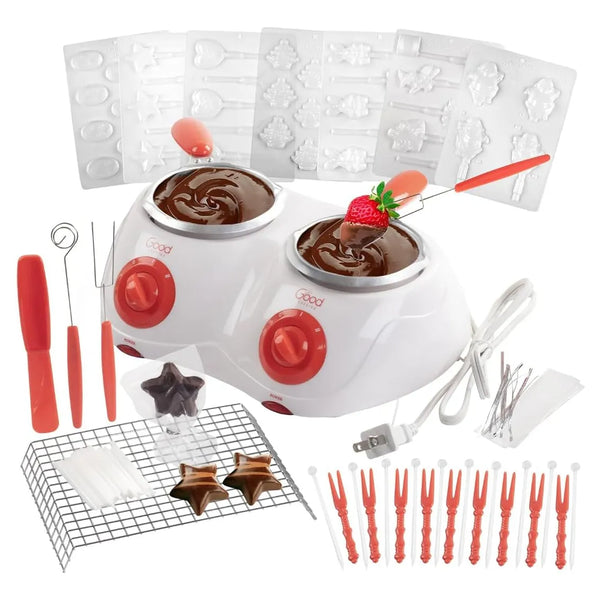 Olla Para Fondue De Chocolate Good Cooking Derrite Y Mantiene Caliente Con 30 Accesorios