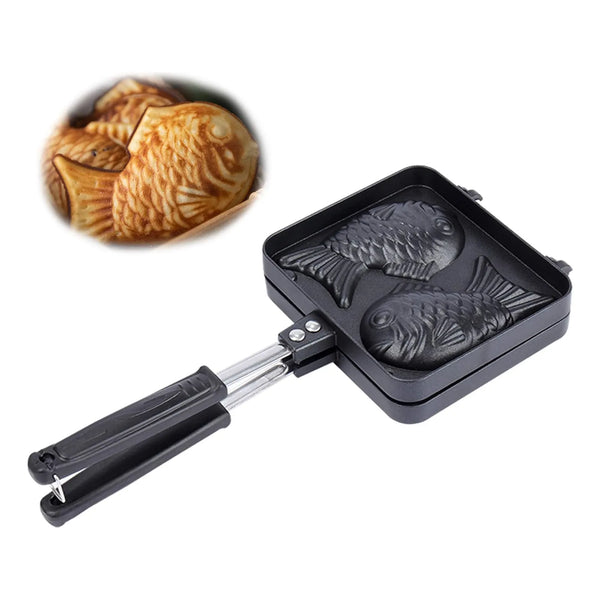 Molde Japonés Taiyaki Para Gofres En Forma De Pez 2 Moldes Antiadherente