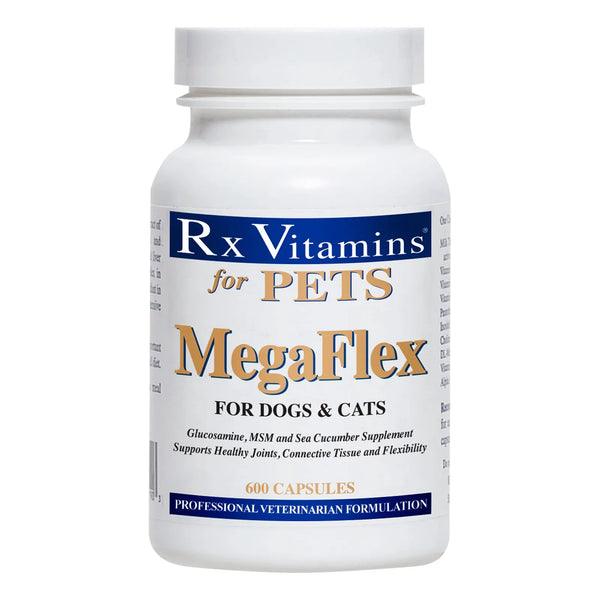 MegaFlex Cápsulas Glucosamina MSM Para Perros Y Gatos 600 Unidades Soporte Articular