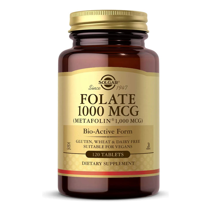 Ácido Fólico 1000mcg Bioactivo Salud Del Corazón 120 Tab - Imagen 1