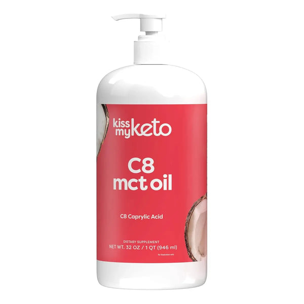 Aceite MCT C8 Puro 32 Oz Combustible Cetogenico Con Bomba