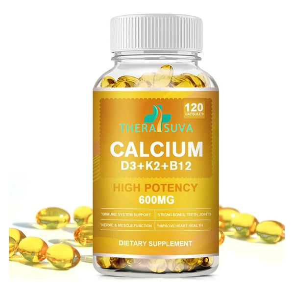 Calcio Extra Fuerte 600 Mg Vitamina D3 5000 Ui K2 B12 Comple - Imagen 1