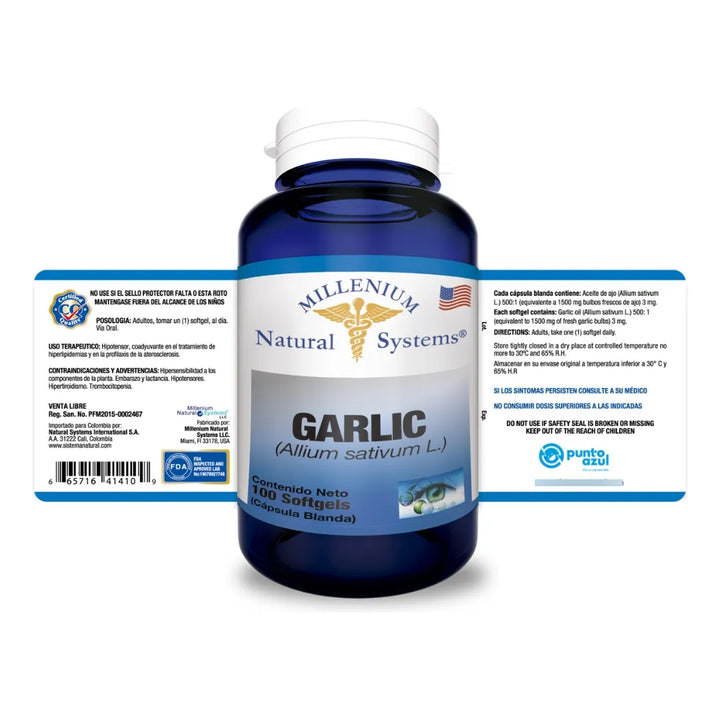 Garlic Ajo 1500mg X100 Sg Natsy - Imagen 2