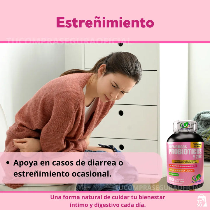 Probióticos Prebióticos Y Zinc Cuidado Intimo De La Mujer Sin Sabor - Imagen 8