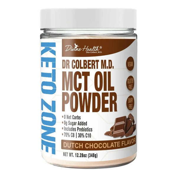 Aceite En Polvo Keto Zone Mct Sabor Chocolate Holandés 70% C - Imagen 1