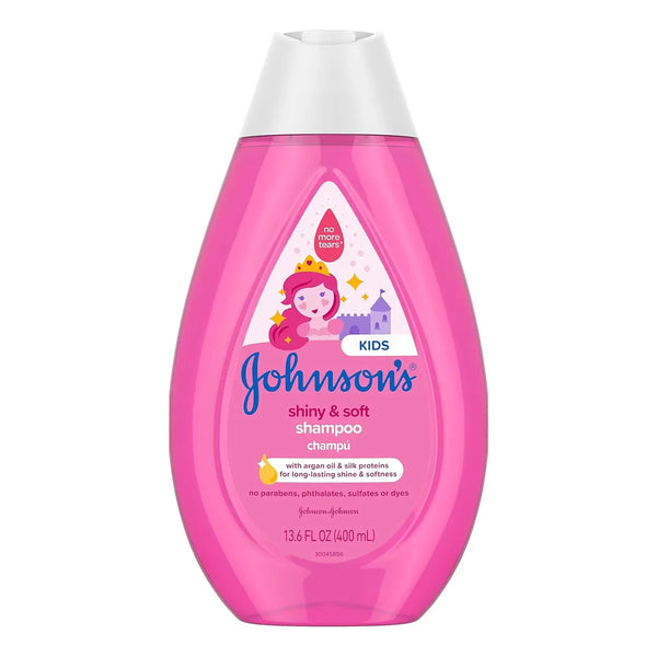 Champú Johnson Baby Shiny Soft Con Argán Y Proteínas De Seda Cabello Suave Y Brillante
