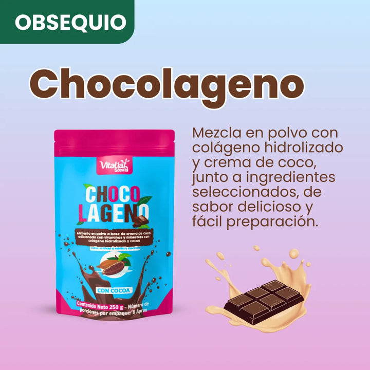 Kit Colágeno Hidrolizado Vitaliah Vainilla X1 + Doypack Chocolágeno - Imagen 3