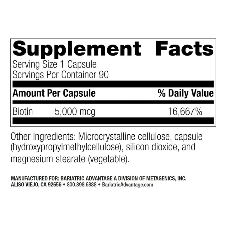 Biotina 5000 Mcg Mini Cap Digerible Para Cabello Piel Uñas 9 - Imagen 2