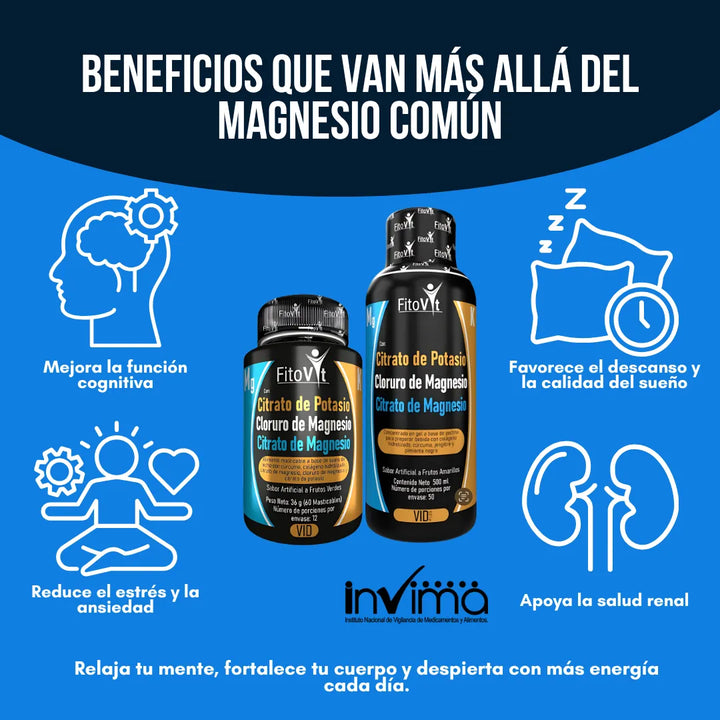 Citrato De Magnesio Potasio Capsulas Y Liquido Natural - Imagen 4