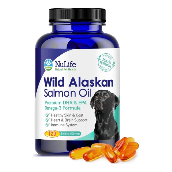 Aceite De Salmon Salvaje De Alaska Para Perros Omega 3 Piel Y Pelaje Brillante
