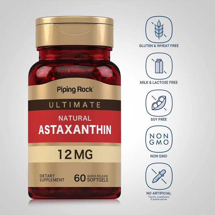 Astaxantina 12 Mg 60 Cápsulas Blandas Liberación Rápida Extr - Imagen 3