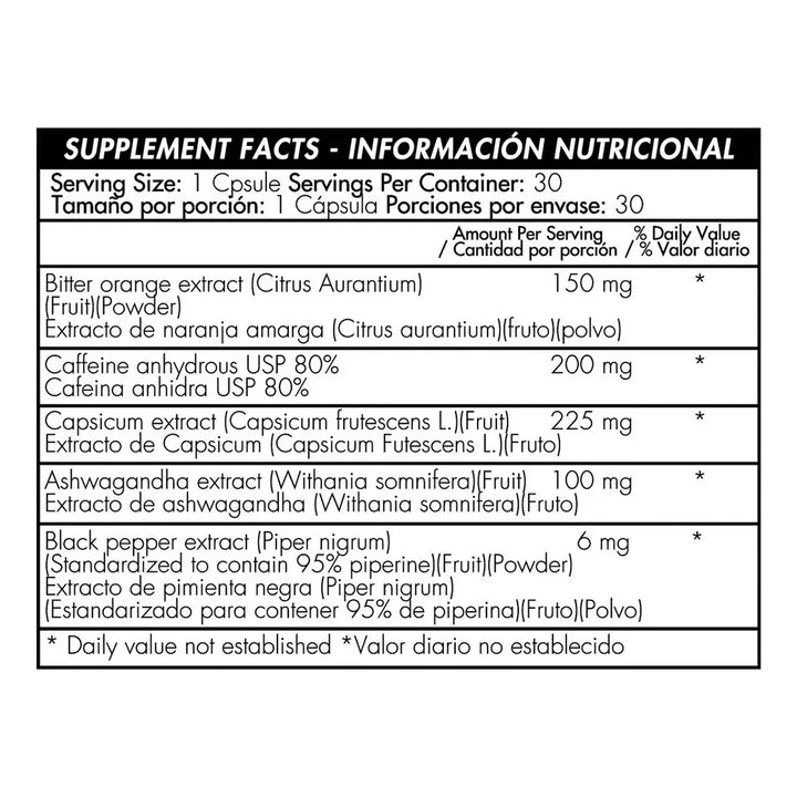 Lyndora 30 Cápsulas Para Control Peso Termogénico Adegalzante Natural De Naranja Amarga Y Ashwagandha - Imagen 2