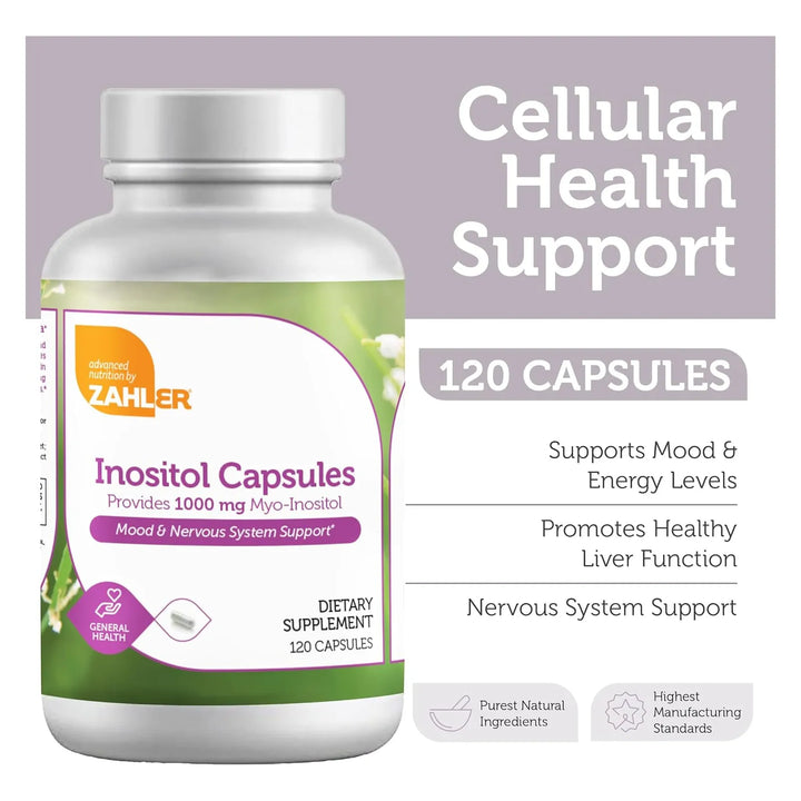 Cápsulas Inositol 1000 Mg Apoyo Estado De Ánimo Sistema Nerv - Imagen 2