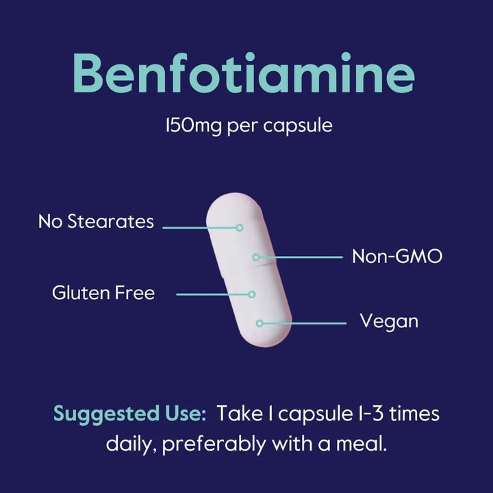 Benfotiamina 150 Mg 120 Cápsulas Sin Estearatos Sin Dióxido - Imagen 6