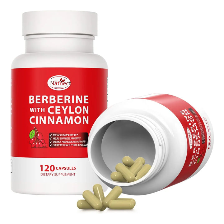 Berberina 1700 Mg Canela Ceilán Regaliz 120 Cap Control Peso - Imagen 7