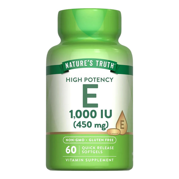 Cápsulas Suaves Vitamina E 1000 Ui 60 Unidades Alta Potencia - Imagen 1