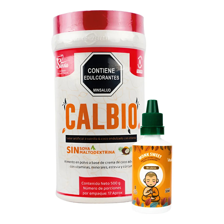 Malteada Cal-bio Nutrition Factory + Gotero Monk Sweet 30ml - Imagen 1