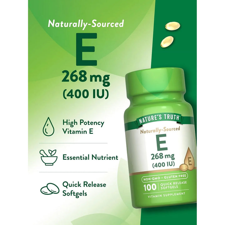 Cápsulas Blandas De Vitamina E 400 Ui 100 Unidades Antioxida - Imagen 5
