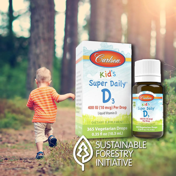 Super Daily D3 Niños 400 Iu 10 Mcg Cardíaca 365 Dosis - Imagen 4