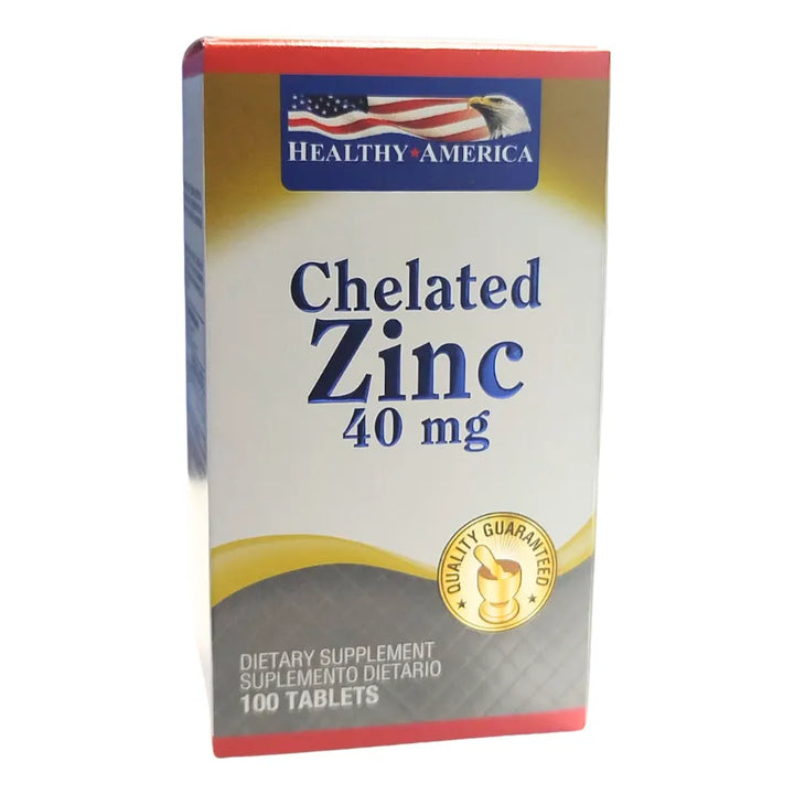 Chelated Zinc 40mg X100 Tabletas Healthy America  - Imagen 6