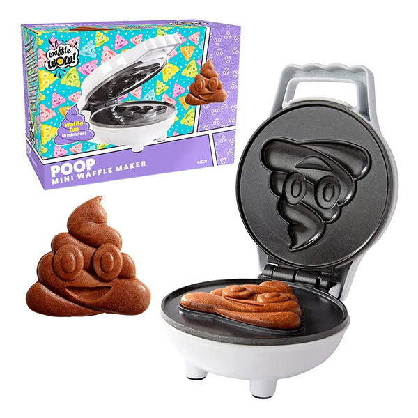 Mini Wafflera Poop Emoji Haz Divertidos Gofres En Forma De Caca En Minutos