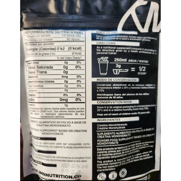 Creatina Monohidratada 150gr - Imagen 2