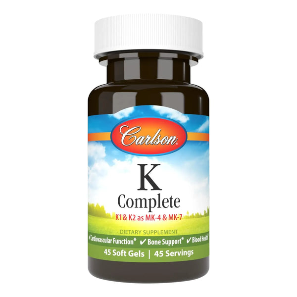 Cápsulas Blandas K1 Y K2 Mk-4 Mk-7 Para Salud Ósea Y Cardiov - Imagen 1