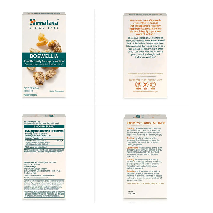 Boswellia Himalaya 250 Mg 240 Cápsulas Apoyo Articular Movil - Imagen 6