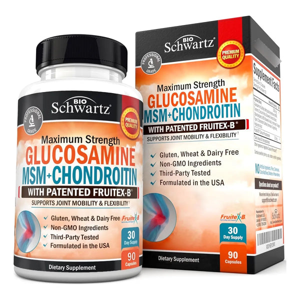 Suplemento Articular Glucosamina Condroitina MSM Triple Accion Con Colageno Y Acido Hialuronico
