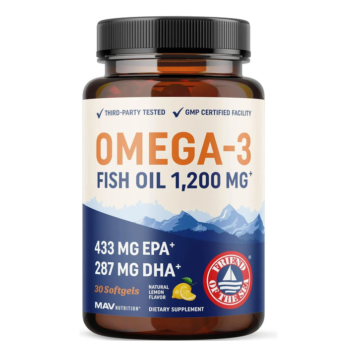 Aceite De Pescado Omega 3 Triple Fuerza 1200 Mg Epa Dha Ácid - Imagen 1
