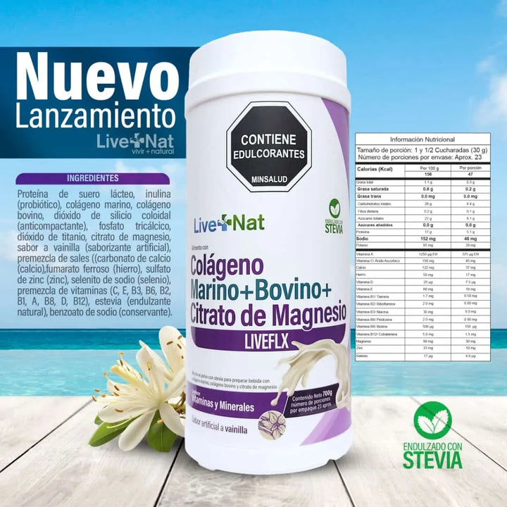 Colágeno Marino+bovino+magnesio 700 Gramos - Imagen 2