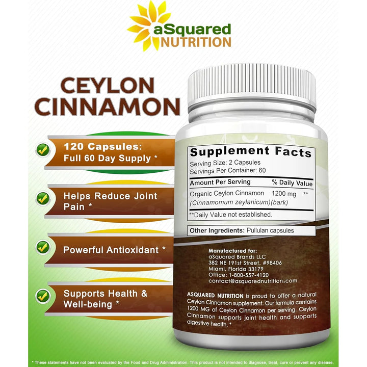 Cápsulas De Canela De Ceilán 1200 Mg 120 Unidades Promueven - Imagen 6