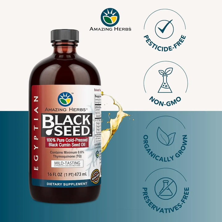 Aceite De Comino Negro Egipcio Prensado En Frío 480 Ml Apoya - Imagen 3