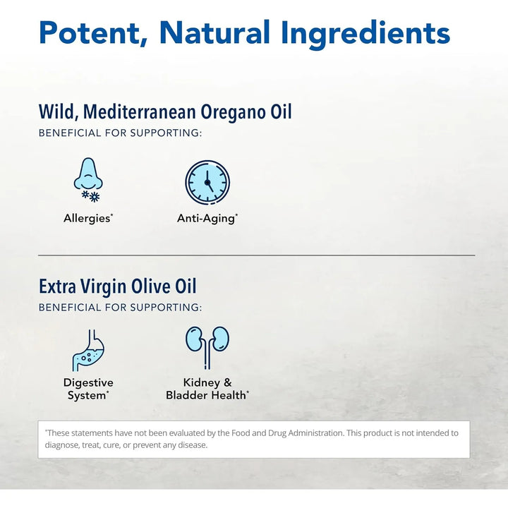Aceite De Orégano Orgánico Mediterráneo Sin Procesar 120 Cap - Imagen 3