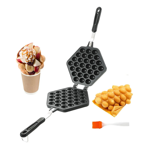 Myfully Bubble Waffle Maker Pan Sartén Antiadherente Para Gofres Perfectos
