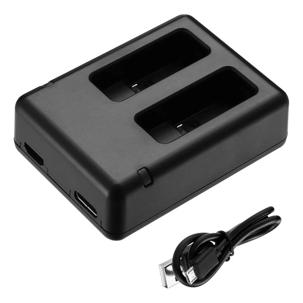 Cargador Powerextra Dual Para Gopro Hero5 Hero6 Hero7 Hero8 Carga Rapida Y Segura