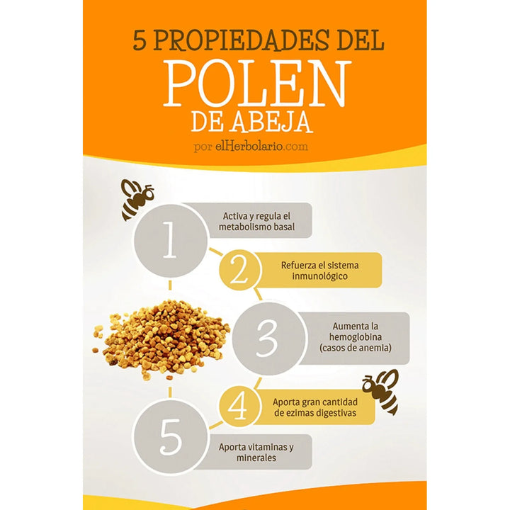 Polen De Abejas Apis Mallifera Natural - Imagen 4