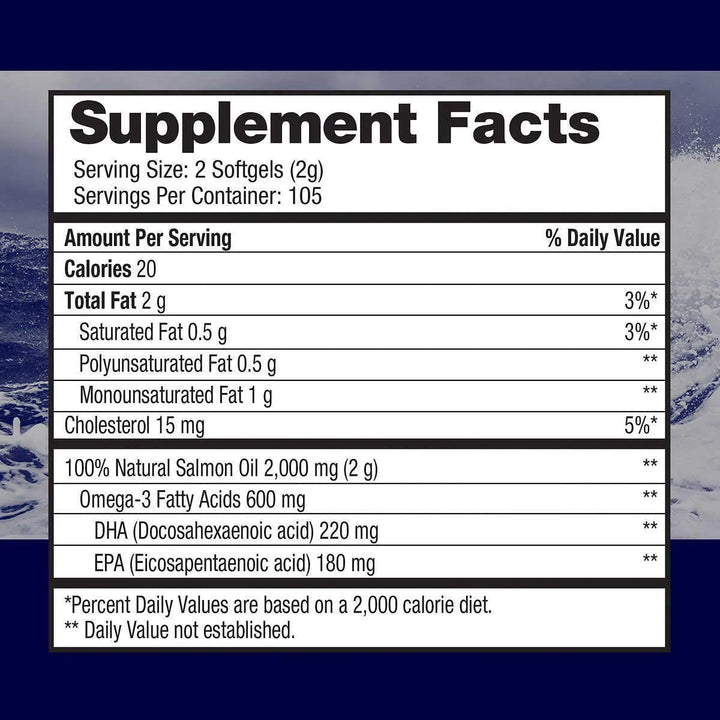 Aceite De Salmón Salvaje Alaska 1000 Mg 210 Cápsulas Omega 3 - Imagen 2
