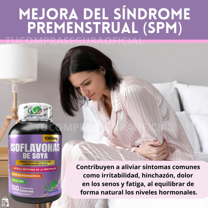 Isoflavonas De Soya Menopausia Síntomas Premenstruales Salud Ósea Hormonal Natural Mujer Original - Imagen 6