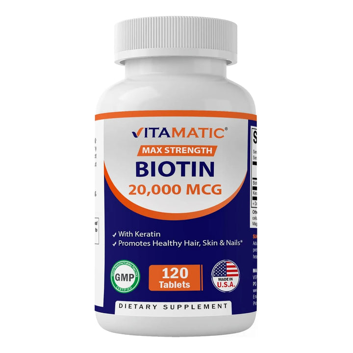 Biotina Alta Potencia 20000 Mcg Con Queratina 100 Mg 120 Tab - Imagen 6