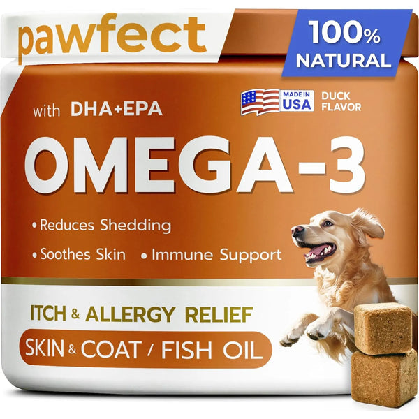 Aceite De Pescado Omega 3 Masticables Para Perros Mejora Pie - Imagen 1