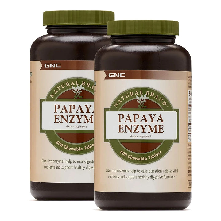 Gnc Natural Brand Papaya Enzyme, 600 Tabletas, Apoya La Func - Imagen 3